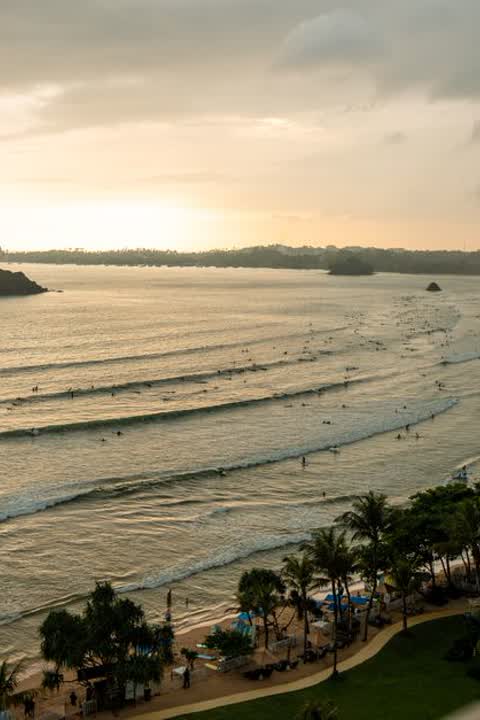 Surfer at sunset, Weligama